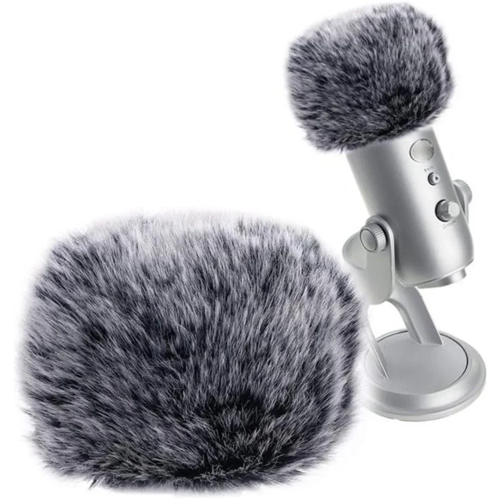 Microphone Furry Windscreen Muff,Perfect Mic Pop Filter Mask Shield for BlueYeti